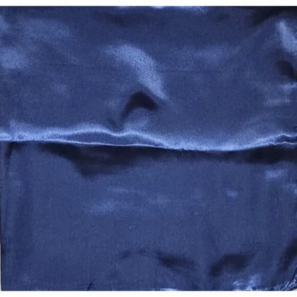 Navy Blue Wild Rag Large Scarf 35x35 Inches Satin Western Accessory Cowgirl or C - Picture 2 of 5